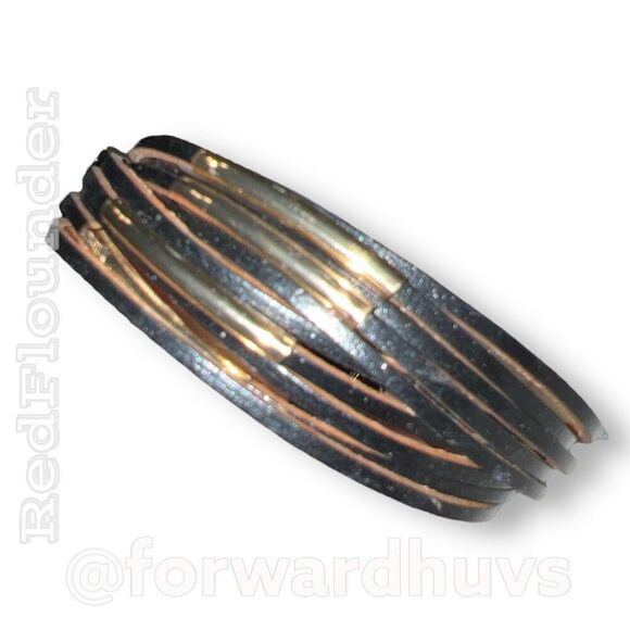 Multi-Stand Leather Bracelet with Metal Sheath Beads - Picture 7 of 8